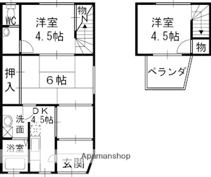 大阪府大阪市鶴見区放出東3丁目(一戸建)の賃貸物件戸建ての間取り