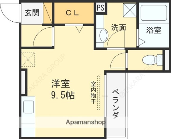 大阪府大阪市都島区都島中通2丁目の賃貸アパートの間取り