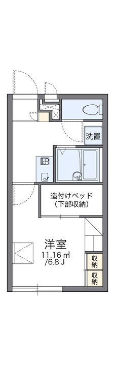 レオパレスHARUHI206の間取り