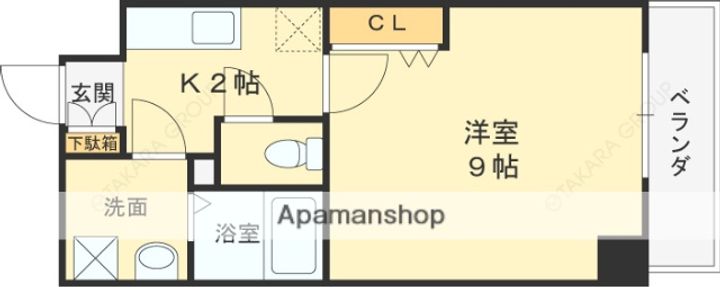 大阪府大阪市都島区都島中通2丁目の賃貸マンションの間取り
