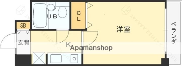 大阪府大阪市北区豊崎1丁目の賃貸マンションの間取り