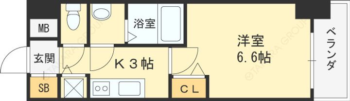 プレサンス天神橋ラ・デュアル0503の間取り