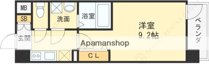 大阪府大阪市城東区鴫野西2丁目の賃貸マンションの間取り