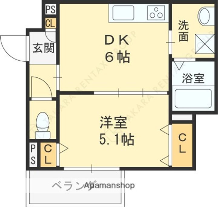 大阪府大阪市城東区東中浜8丁目の賃貸アパートの間取り