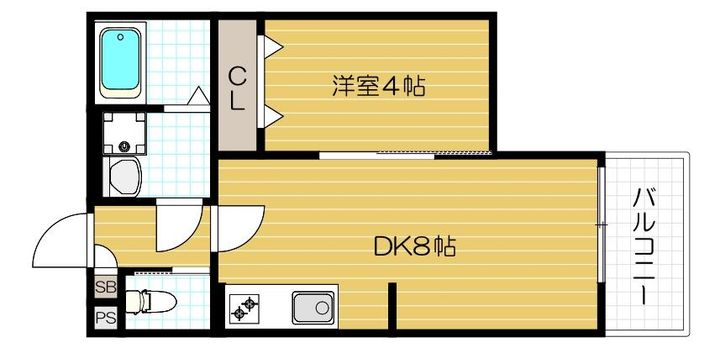 ALEGRIA鶴見区今津201号室の間取り