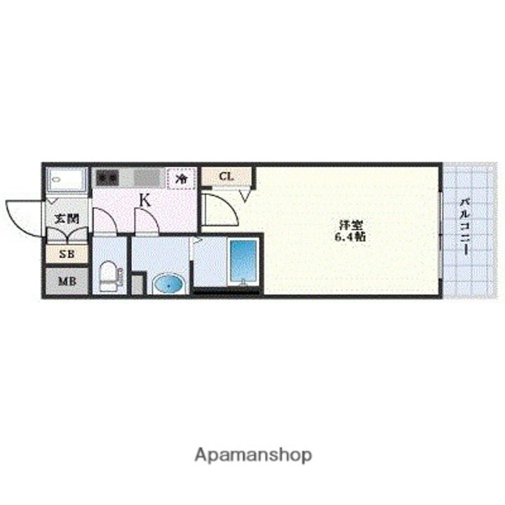 大阪府大阪市東淀川区東中島2丁目の賃貸マンションの間取り