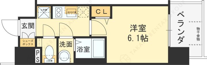 プレサンス緑橋ソレアスの間取り