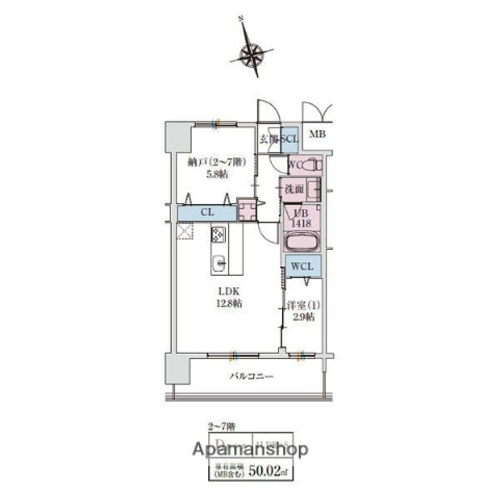 スプランディッドライズ新大阪ノースの間取り