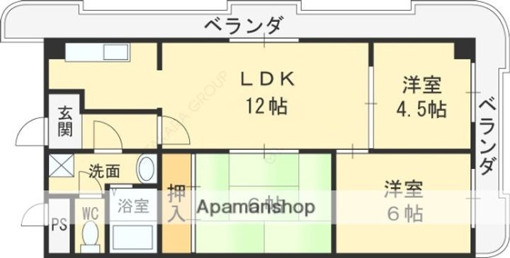 グランドファミリア高井田201の間取り