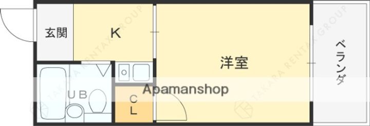 大阪府東大阪市若江北町1丁目の賃貸マンションの間取り