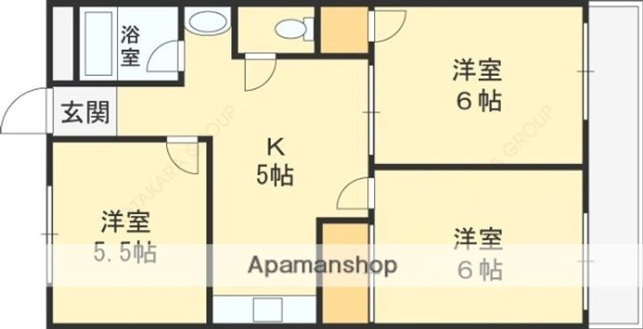 第一高山ハイツの間取り