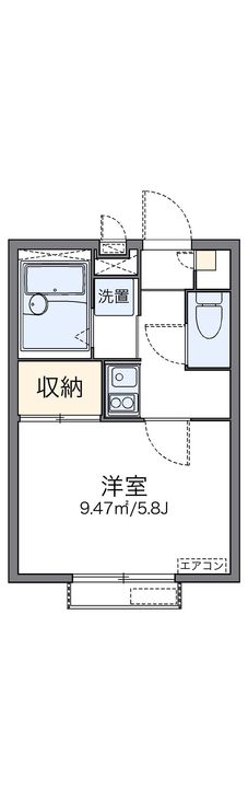 レオパレスハナテン2番館の間取り