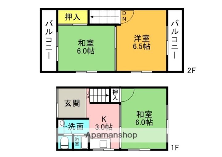 大阪府寝屋川市河北中町(一戸建)の賃貸物件の間取り
