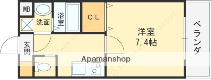 大阪府東大阪市上小阪2丁目の賃貸マンションの間取り
