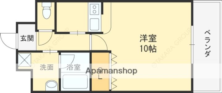 大阪府東大阪市岩田町1丁目の賃貸マンションの間取り