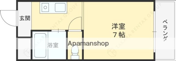 兵庫県尼崎市東園田町7丁目の賃貸マンションの間取り