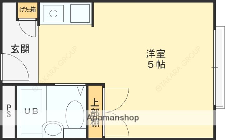 大阪府東大阪市小若江2丁目の賃貸マンションの間取り