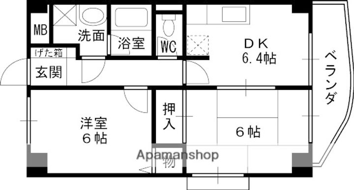 ジェンティール甲東の間取り