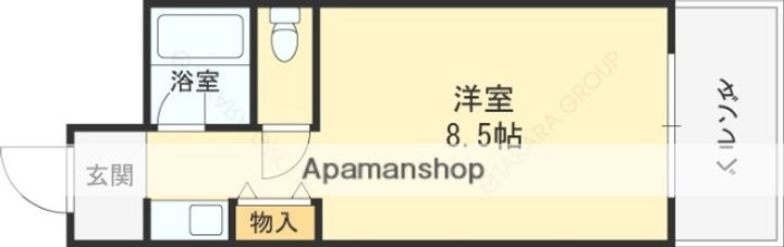 大阪府東大阪市長田東1丁目の賃貸マンションの間取り