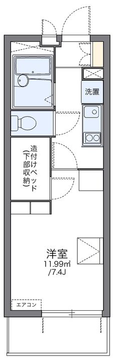 レオパレスラピスラズリ高井田の間取り