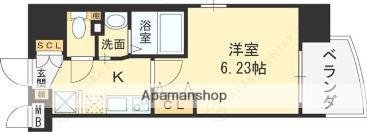 大阪府東大阪市岸田堂南町の賃貸マンションの間取り