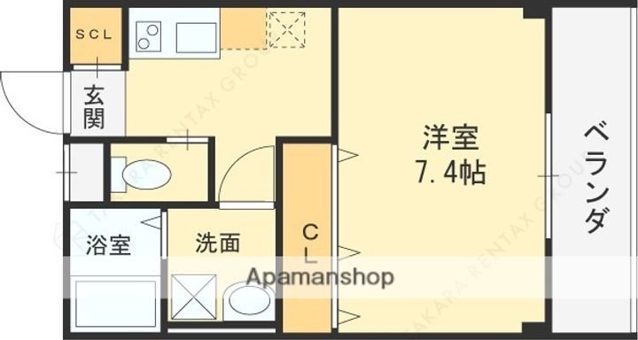仮称)東大阪市小若江1丁目マンション南棟の間取り