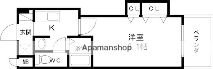 M’プラザ布施駅前1006の間取り