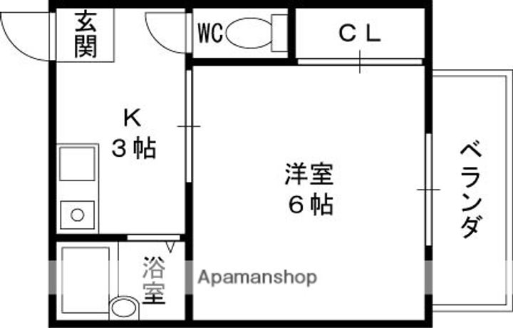 パレスハイツB棟202の間取り