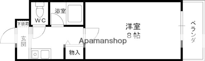 大阪府東大阪市長田中1丁目の賃貸マンションの間取り