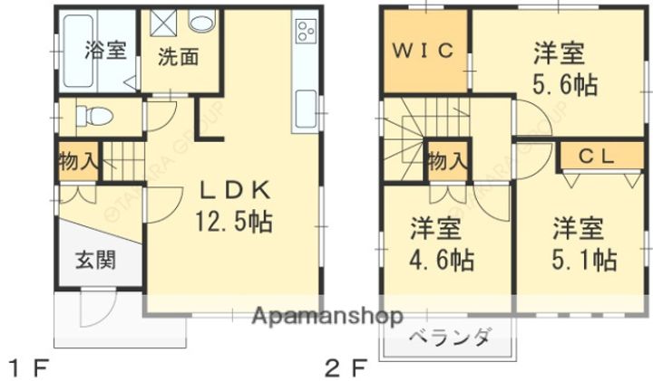 大阪府堺市中区八田北町(一戸建)の賃貸物件戸建ての間取り