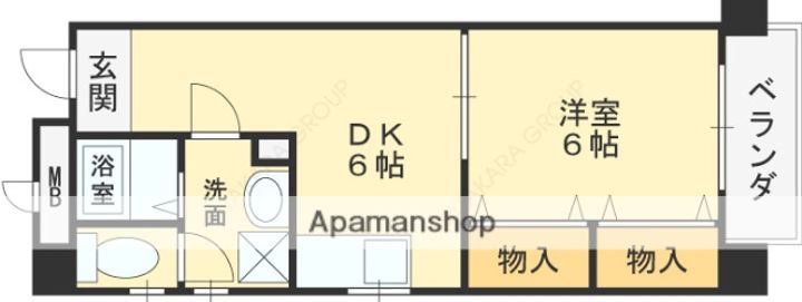 大阪府大阪市平野区喜連東5丁目の賃貸マンションの間取り