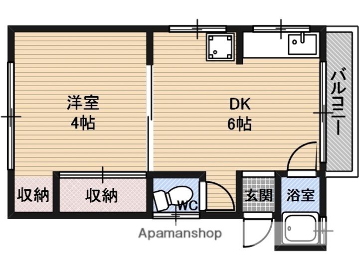 マンション北野田21の間取り