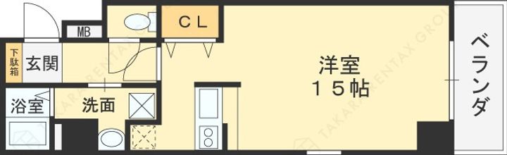 大阪府東大阪市長田西3丁目の賃貸マンション505の間取り