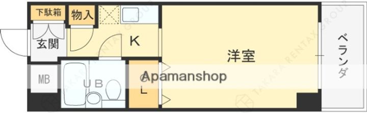 兵庫県尼崎市富松町1丁目の賃貸マンションの間取り