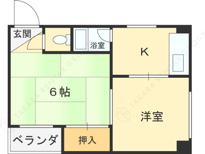 大阪府八尾市渋川町7丁目の賃貸マンションの間取り
