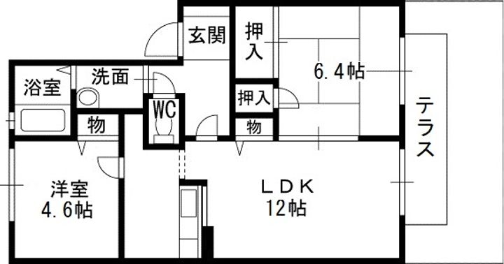 大阪府八尾市教興寺4丁目の賃貸アパートの間取り