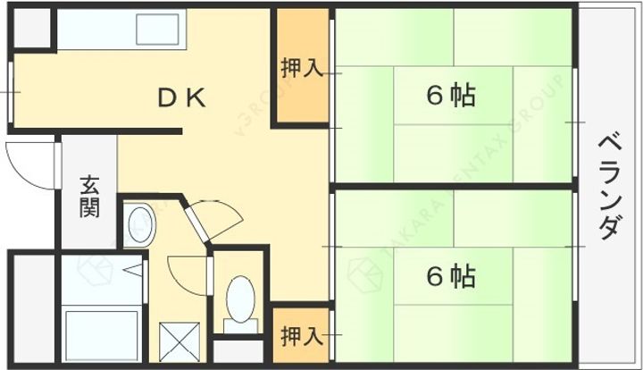 大阪府八尾市恩智南町2丁目の賃貸マンション306の間取り