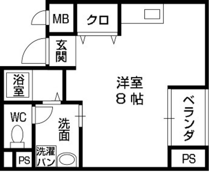 大阪府八尾市山本高安町2丁目の賃貸マンション301の間取り
