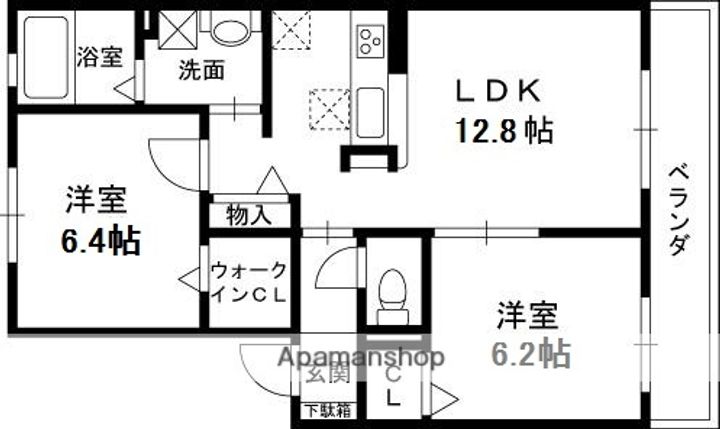 シャーメゾン鈴の宮 の間取り