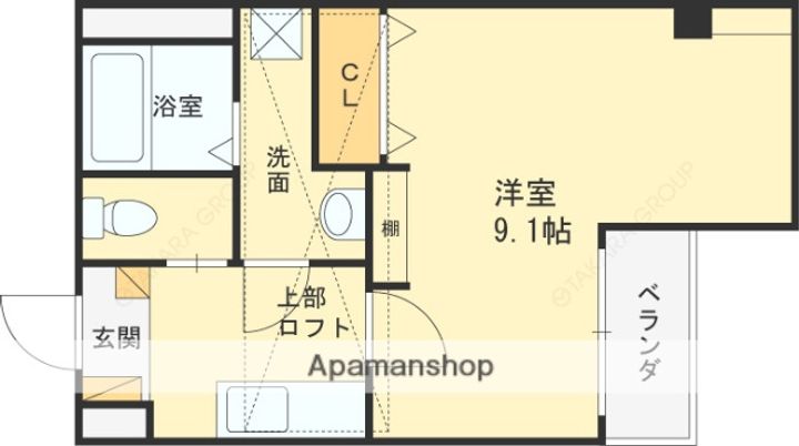 エヌエムキャラントサンクサウス4F Bの間取り