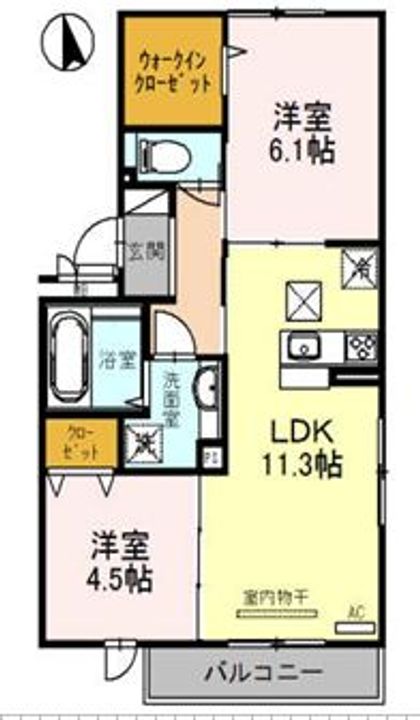 プレジール201の間取り