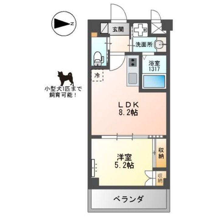 RIKI RESIDENCE205の間取り