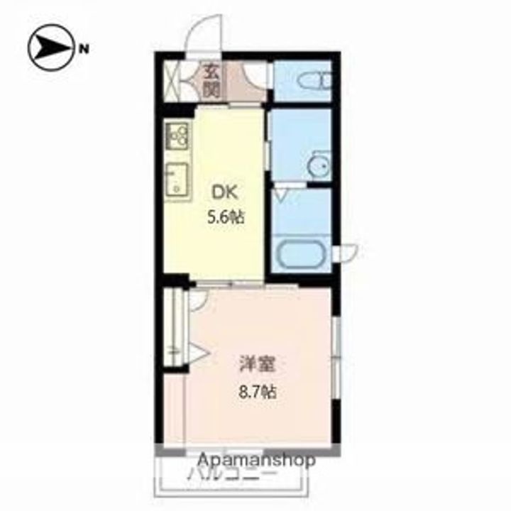 兵庫県尼崎市大庄中通3丁目の賃貸アパートの間取り