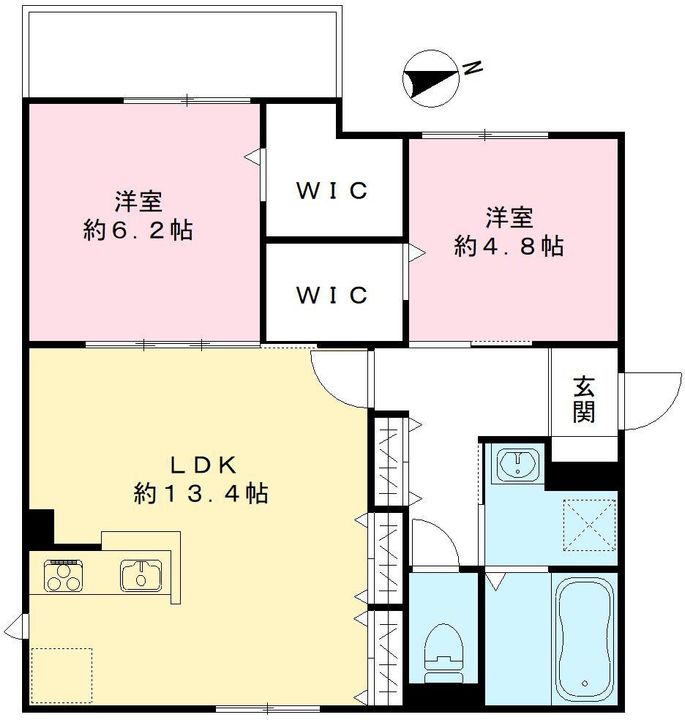 LIEN FORT (リアン フォール)202号室の間取り