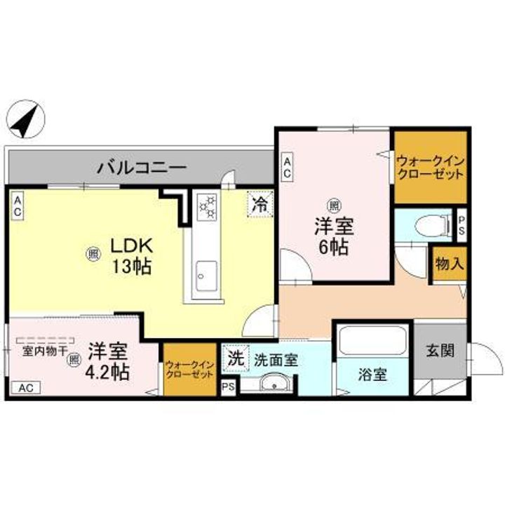 パサログランデ百舌鳥本町3丁203の間取り