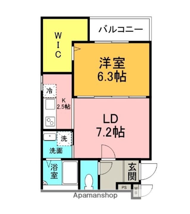 グランメゾンゆずり葉Ⅰ番館103の間取り