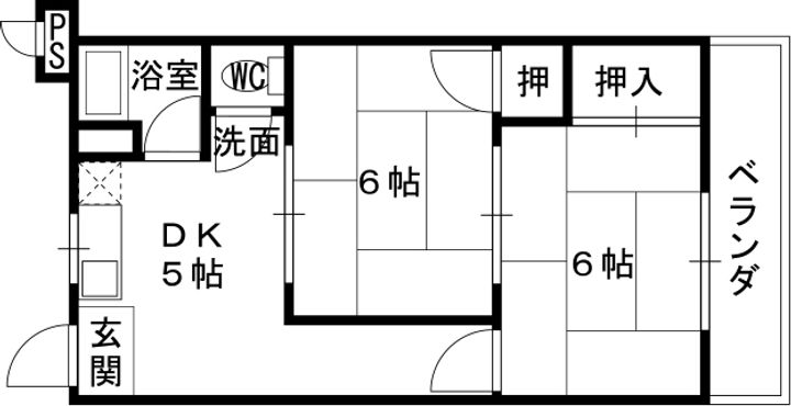 大阪府八尾市西山本町6丁目の賃貸マンション302の間取り