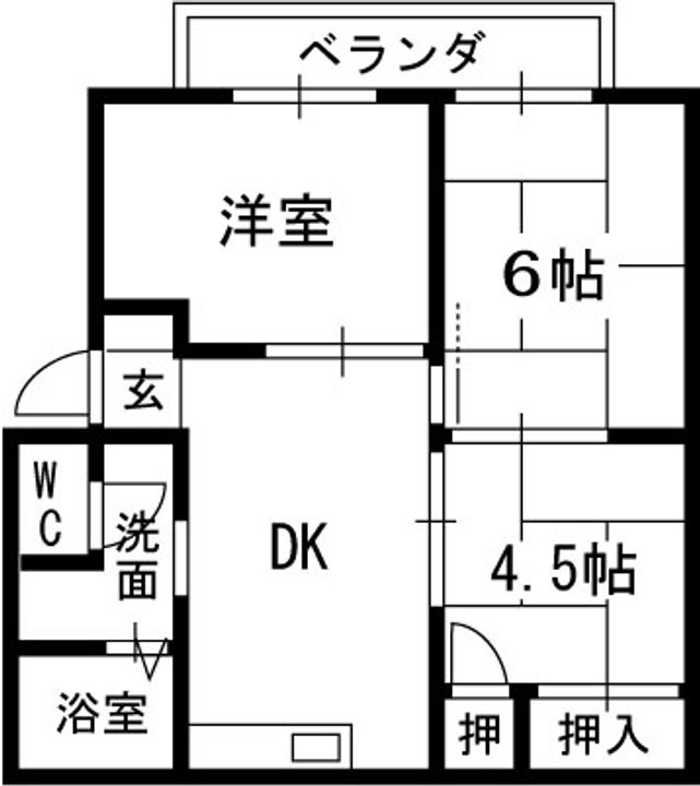 大阪府八尾市刑部4丁目の賃貸アパートの間取り
