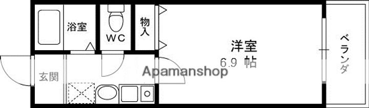大阪府大阪市鶴見区鶴見2丁目の賃貸マンションの間取り