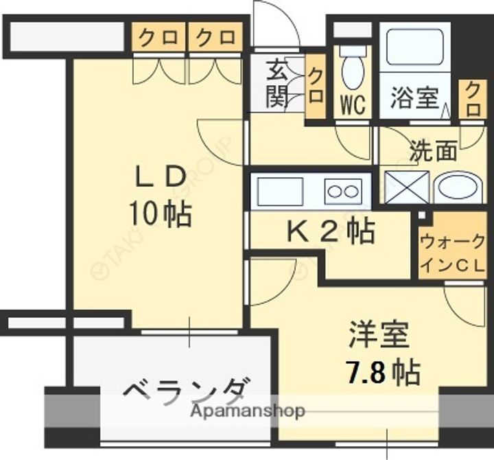 大阪府大阪市福島区大開1丁目の賃貸マンションの間取り